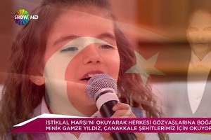 Minik Gamze'den 'Çanakkale Geçilmez' şiiri / Her Şey Dahil