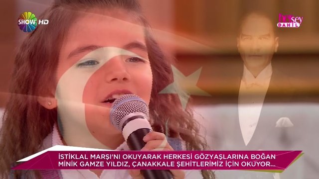 Minik Gamze'den 'Çanakkale Geçilmez' şiiri / Her Şey Dahil