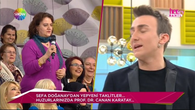 Sefa Doğanay'dan güldüren Canan Karatay taklidi