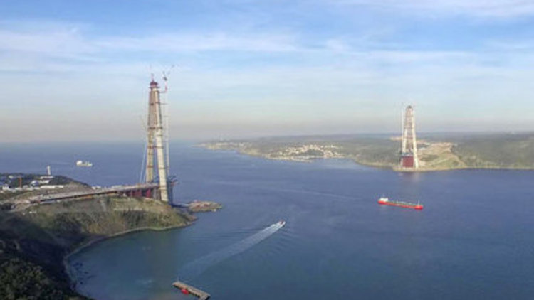 3. köprü inşaatının hava çekimi yayınlandı