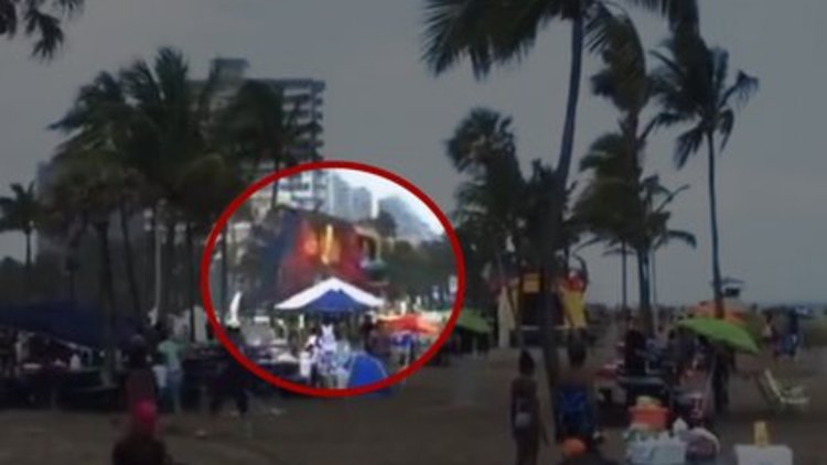 Hortum oyun evini uçurdu