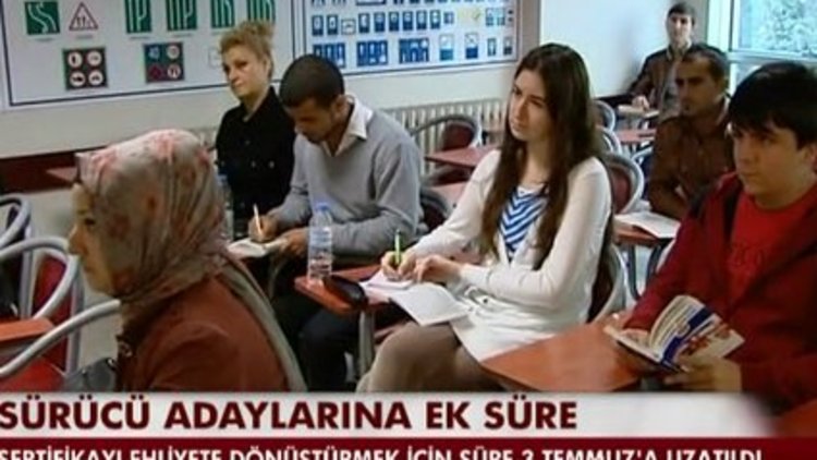 Sürücü adaylarına ek süre