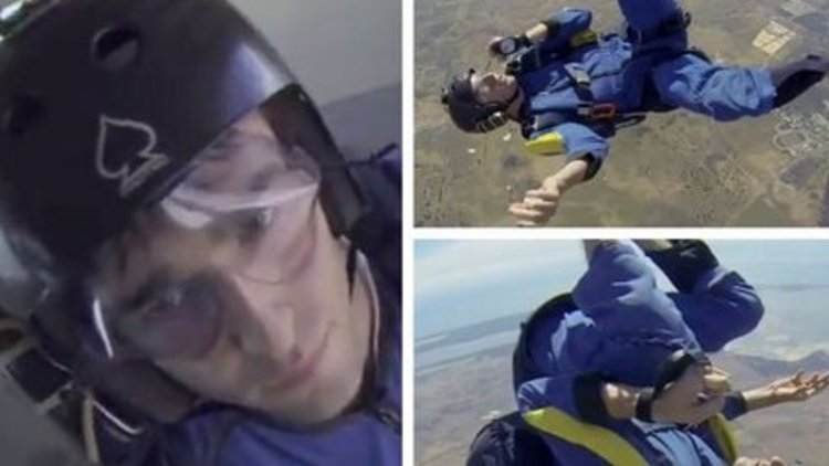 Kriz geçiren paraşütçü ölümden döndü