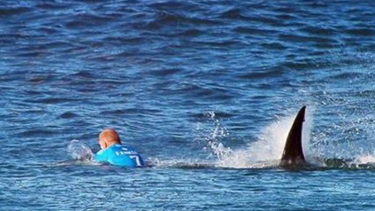 Ünlü sörfçüye köpekbalığı saldırısı kameraya böyle yansıdı