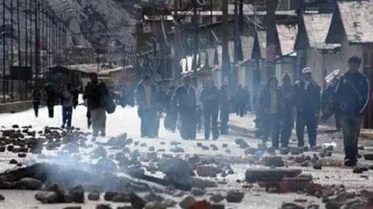 Peru'da maden protestosu