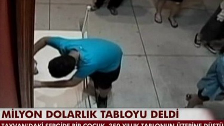 Milyon dolarlık tablonun üzerine böyle düştü