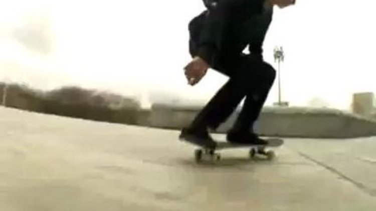 Kaykayla 110 kilometre hız yaptı