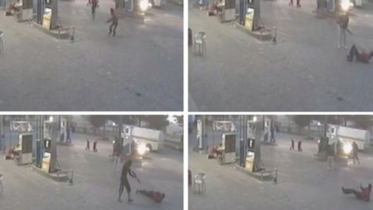 Akaryakıt istasyonunu pompalı tüfekle bastılar