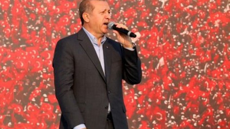 Erdoğan, terör mitinginde HDP&#039;ye yüklendi