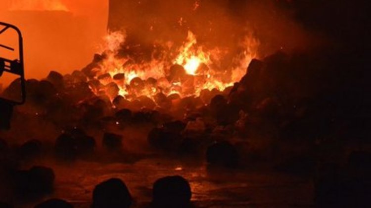 İplik fabrikasında yangın