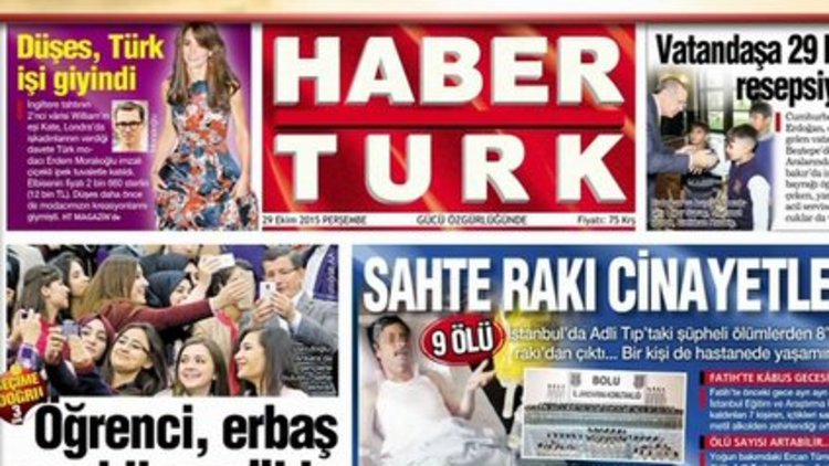 Gazete manşetleri (29 Ekim 2015)