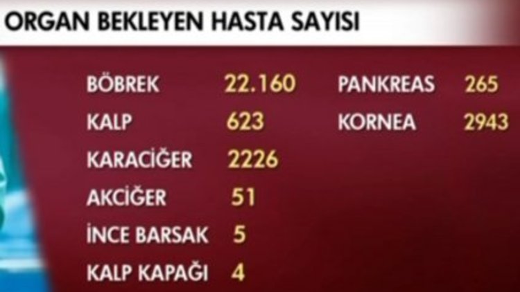 Organ bekleyen çok, bağış yapan yok