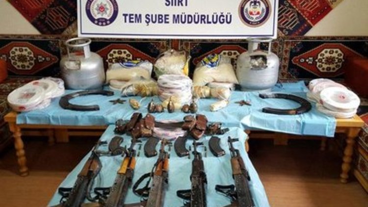 Okul yakınında cephanelik bulundu