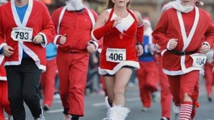 Noel Babalar yarıştı, hasta çocuklara umut kaynağı oldu