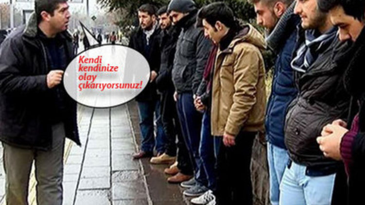 İp gibi dizdi, cadde ortasında fırça attı