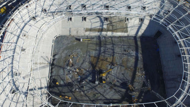 Vodafone Arena'da çim serme çalışmaları başlıyor