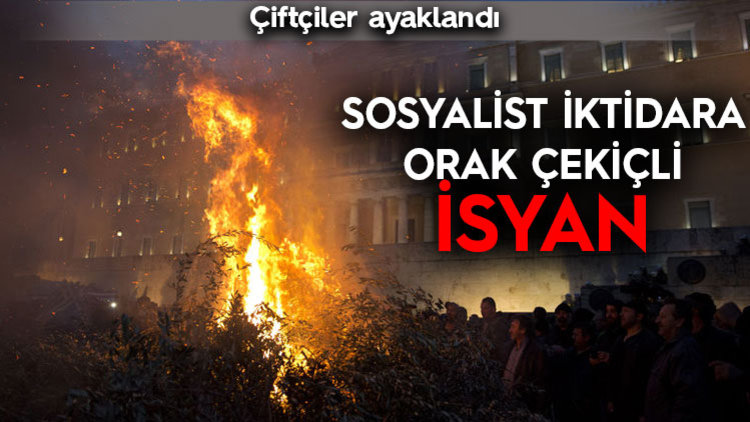 YUNAN ÇİFTÇİLERDEN PROTESTO
