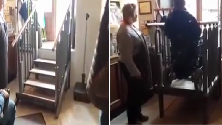 Engelliler için merdiven