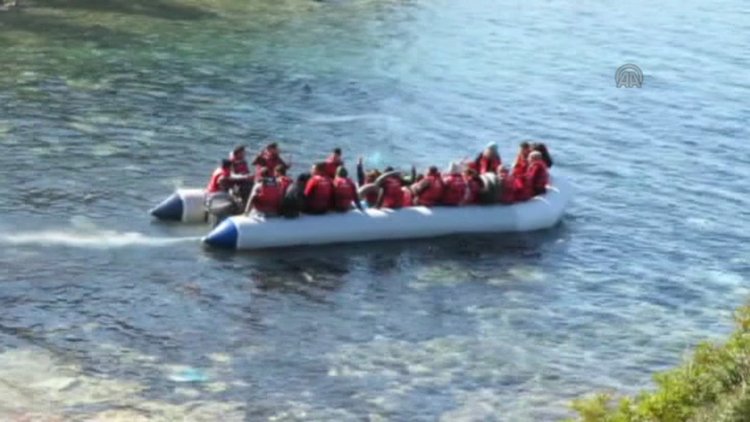 Sığınmacıların tehlikeli yolculuğu kamerada