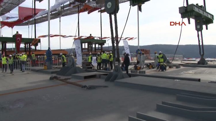 3. köprü'de son tabliye yerleştirildi