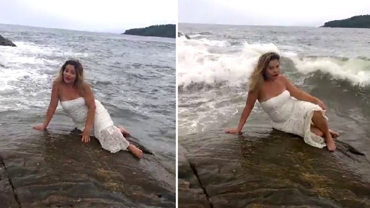 Kayalıklarda poz vermenin sonu kötü bitti