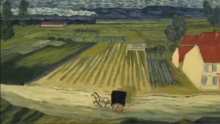 Vincent Van Gogh'un resimlerden oluşan animasyonu