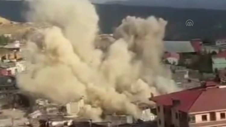 2 ton patlayıcı kontrollü olarak imha edildi