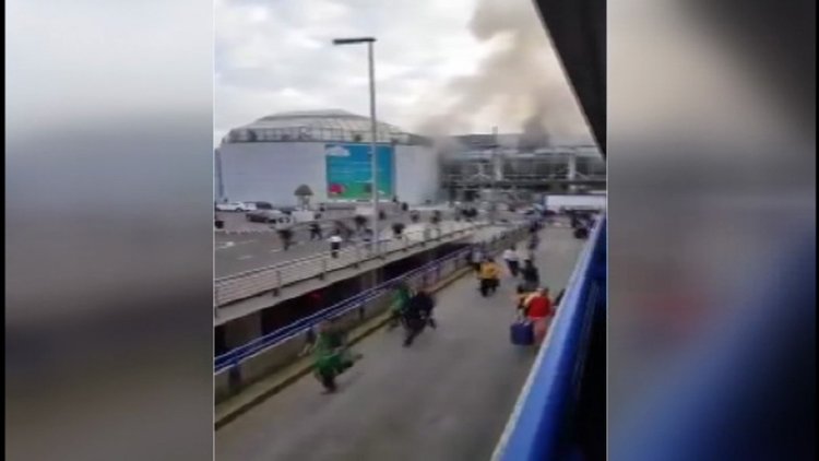 Brüksel havalimanı'nda patlama (olay yeri görüntüleri)