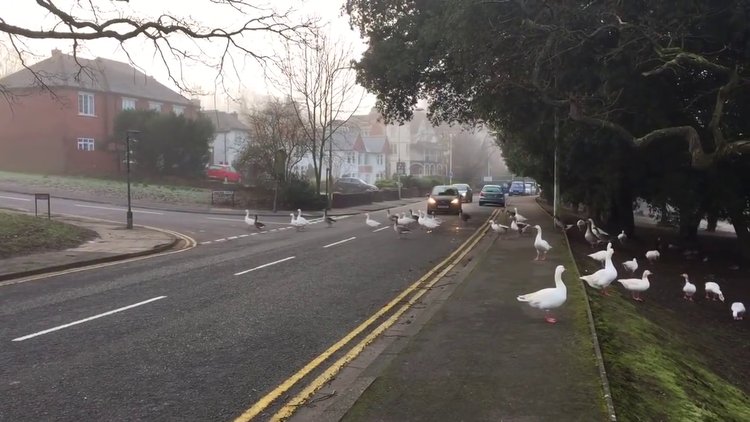 Yemek vakti geçince trafiği kapattılar