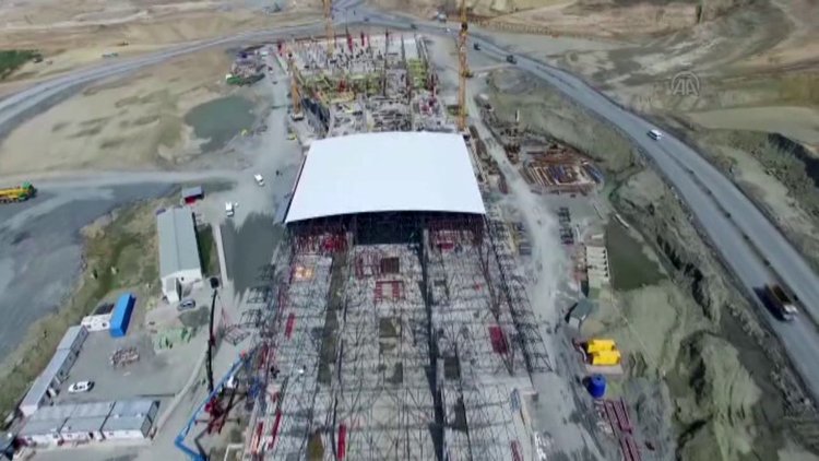 Üçüncü Havalimanı'ndaki çalışmalar havadan görüntülendi