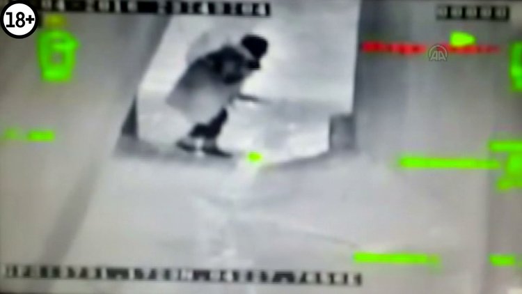 Teröristin vurulma anı kameralara yansıdı