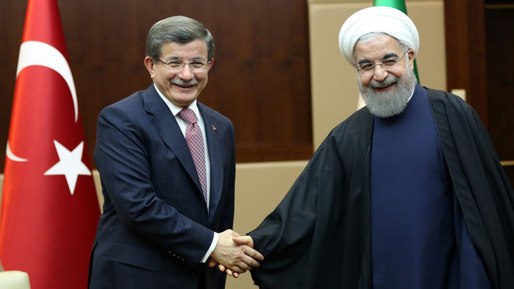 Başbakan Davutoğlu ile İran Cumhurbaşkanı Ruhani görüştü
