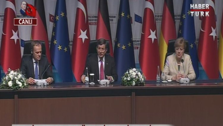 Davutoğlu ve Merkel'den ortak açıklama - 1.Kısım