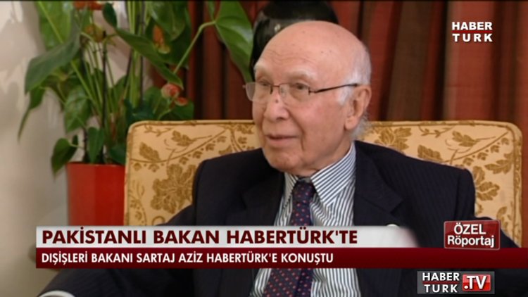 Özel Röportaj - 30 Nisan Cumartesi - Pakistan Dışişleri Bakanı Sartaj Aziz