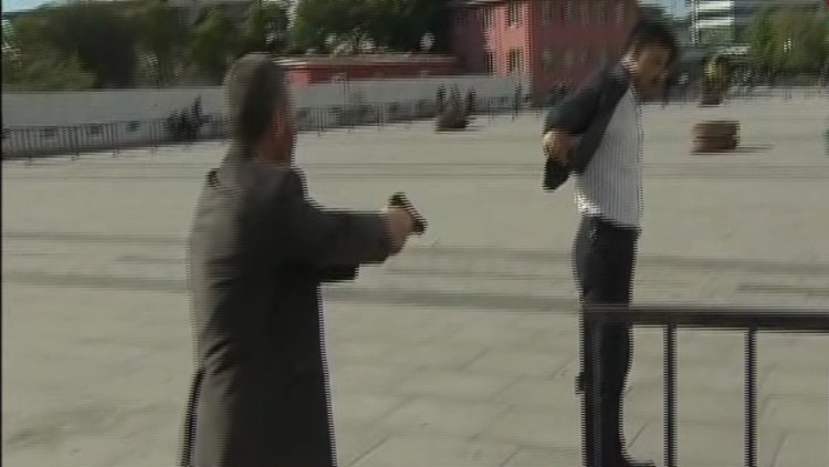 Silahlı saldırganın yakalanma anı