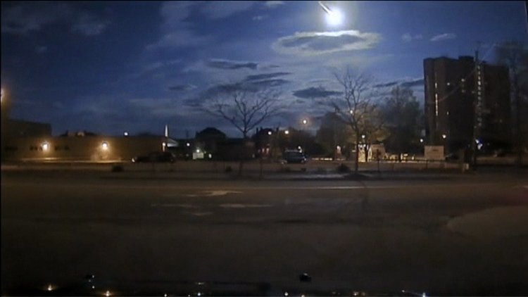 Meteorun düşme anı polis kamerasında