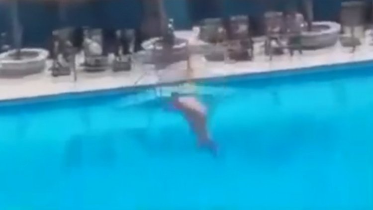 Kilolu adam öyle yükseldi ki!