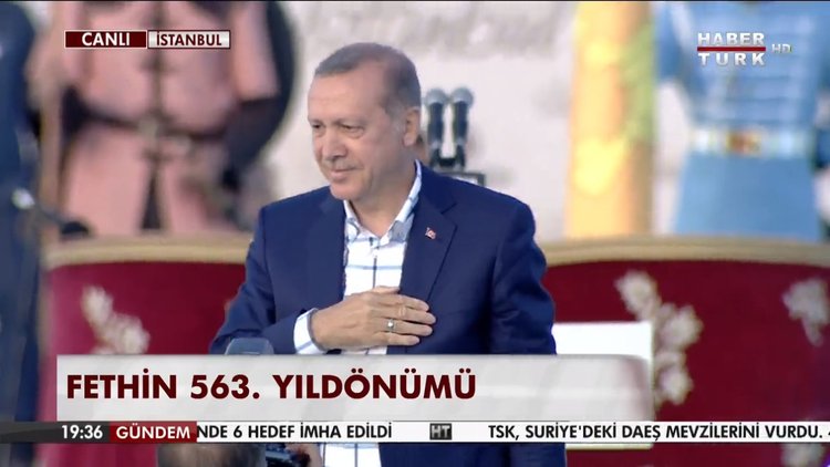 Cumhurbaşkanı Erdoğan Fetih Kutlamalarında konuştu!