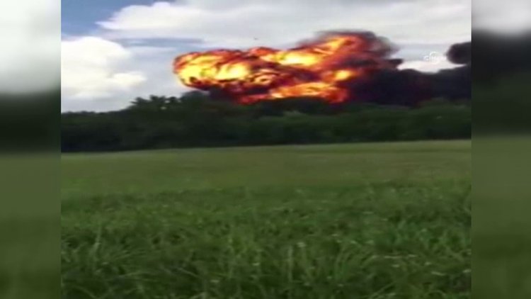 F-18'in patlama anı kamerada