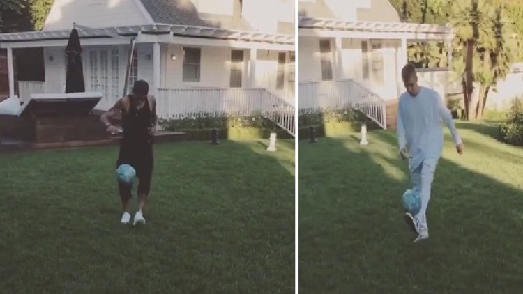 Neymar ile Justin Bieber top sektirdi