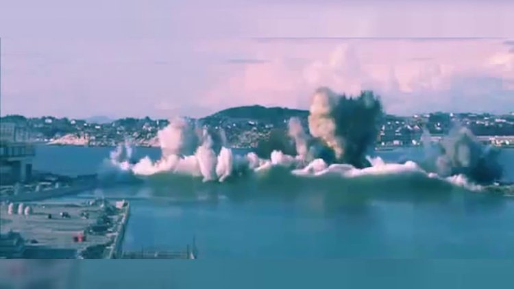 Liman yapımı için patlattılar!