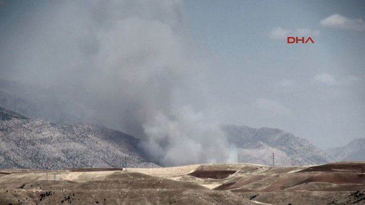 Cizre Cudi Dağı'nda yangın