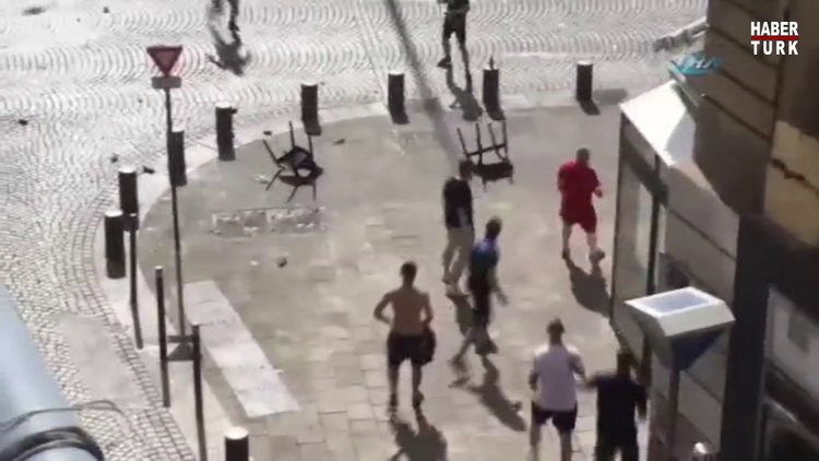 İngilizlerin ve Rusların ölümüne kavgası kamerada!