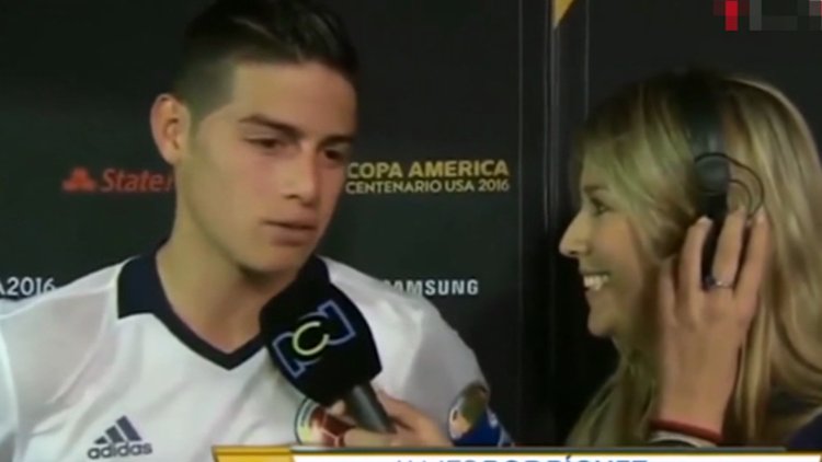 James Rodriguez ve muhabir