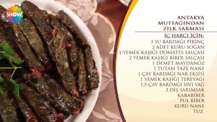 Antakya Mutfağından Zılk Sarması