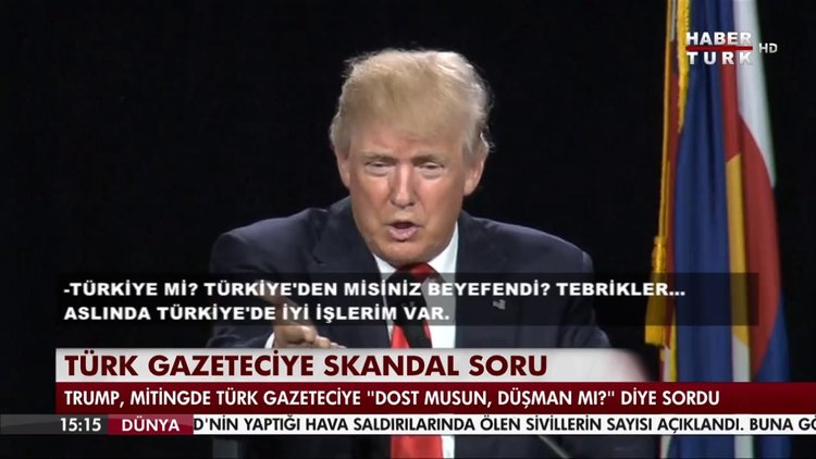 Türk gazeteciye skandal soru