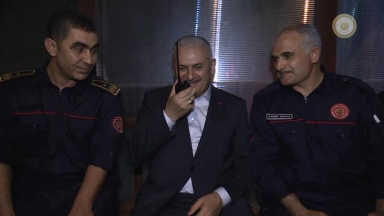 Başbakan Yıldırım, telsizden mesajı verdi