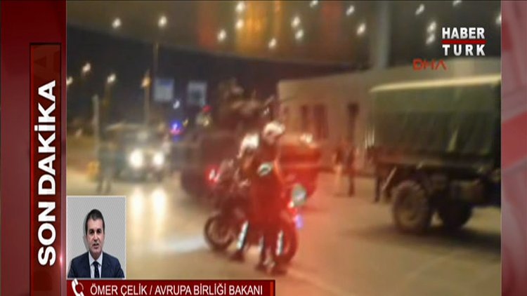 15 temmuz darbe girişimi gecesi Ömer Çelik'in Habertürk TV'deki telefon bağlantısı