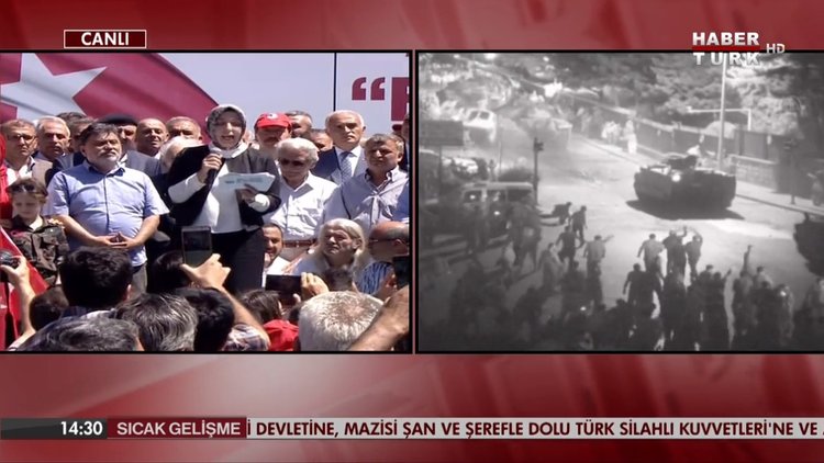 Saraçhane Parkı'nda darbe girişimine karşı protesto