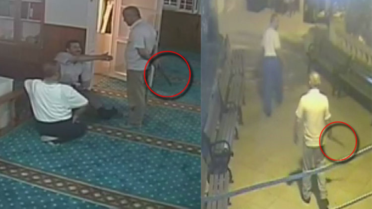 Sela okunan camiye girip palayla saldırdı!